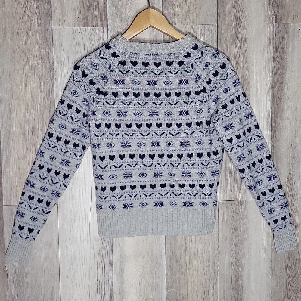 Toad & Co Womens Small Cazadero Crew‎ Neck Sweater Fair Isle Wool Knit Cabincore